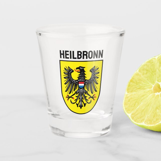 Verre A Shot Armoiries de Heilbronn, Allemagne (Devant)