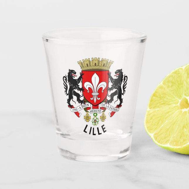 Verre A Shot Armoiries de Lille, France (Devant)