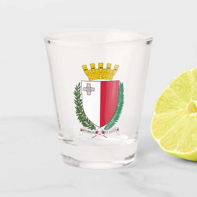 Verre A Shot Armoiries de Malte (Devant)
