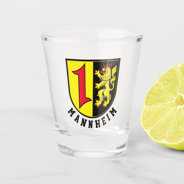 Verre A Shot Armoiries de Mannheim (Devant)