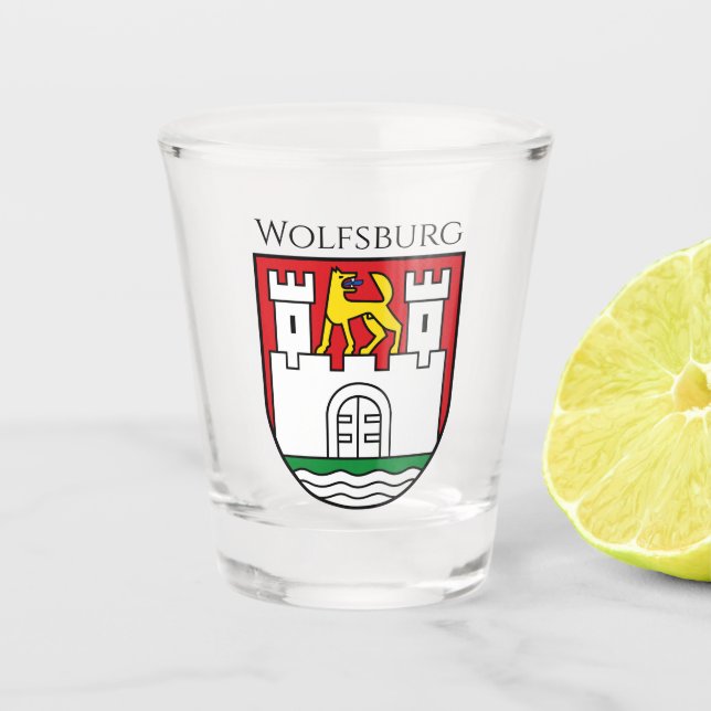 Verre A Shot Armoiries de Wolfsburg, Allemagne (Devant)
