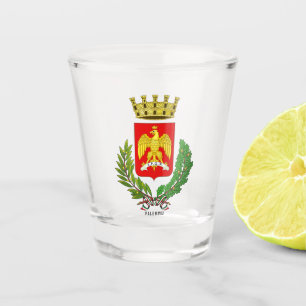 Verre A Shot Armoiries/drapeau de Palerme (ville), Sicile