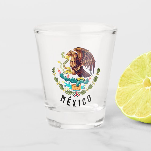Verre A Shot Armoiries du Mexique (Devant)