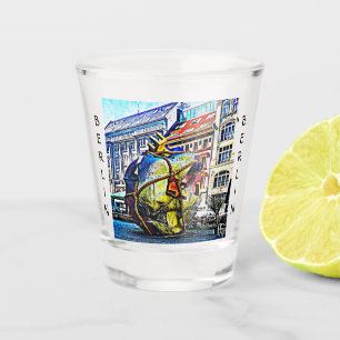 Verre A Shot Art de rue de Berlin - version de bande dessinée