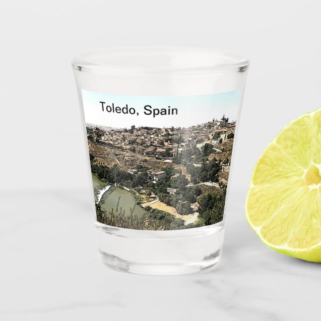 Verre A Shot Art paysager de Tolède, Espagne (Devant)