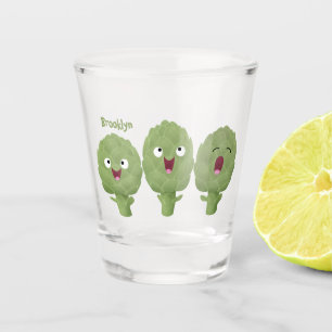 Verre A Shot Artichauts chantants mignons dessin animé végétal