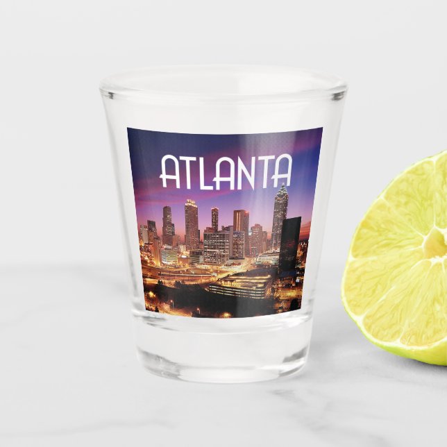 Verre A Shot Atlanta, Géorgie City skyline la nuit (Devant)