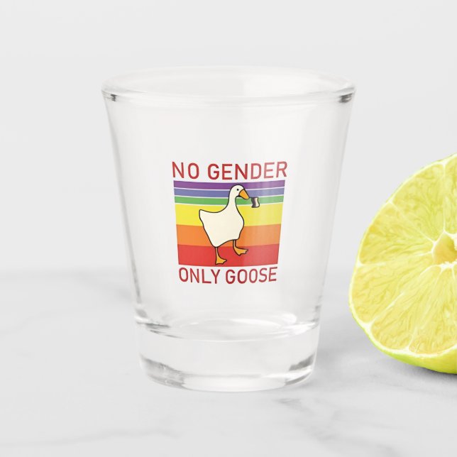 Verre A Shot Aucune Goose de genre seulement non binaire LGBTQ (Devant)