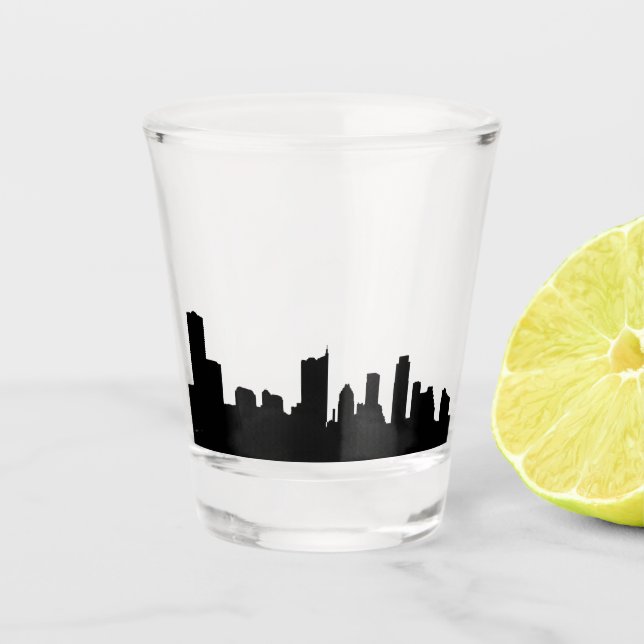 Verre A Shot Austin Texas célèbres villes skyline Shot Glass (Devant)