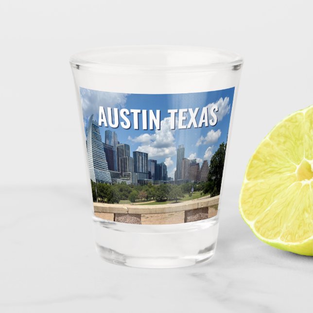 Verre A Shot Austin Texas City Skyline Photographie (Devant)
