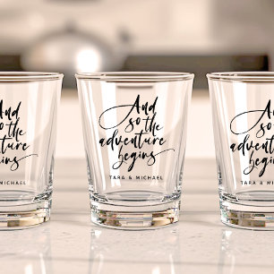 Verre A Shot Aventure Mariage moderne Script personnalisé