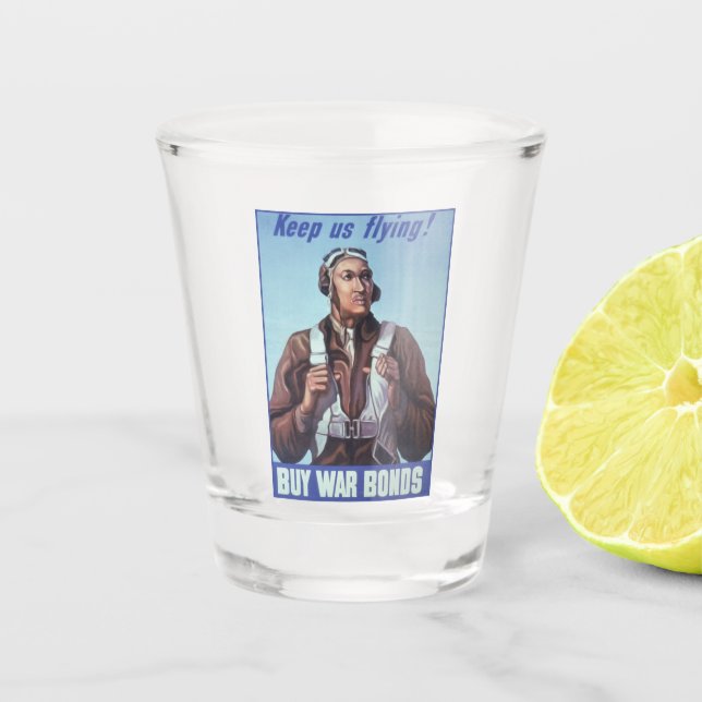 Verre A Shot Aviateurs noirs : Service militaire de combat de 2 (Devant)