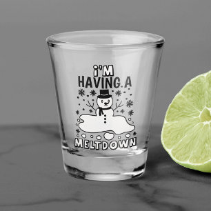 Verre A Shot Avoir une fusion Funny Christmas Snowman Humour