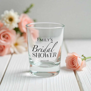 Verre A Shot Baby Shower Minimaliste Noir et Blanc