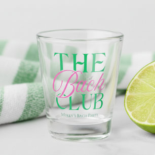 Verre A Shot Bach Club Moderne Simple Rose Vert Bachelorette