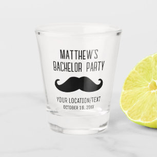 Verre A Shot Bachelor Party Black Mustache Mariage Favoriser
