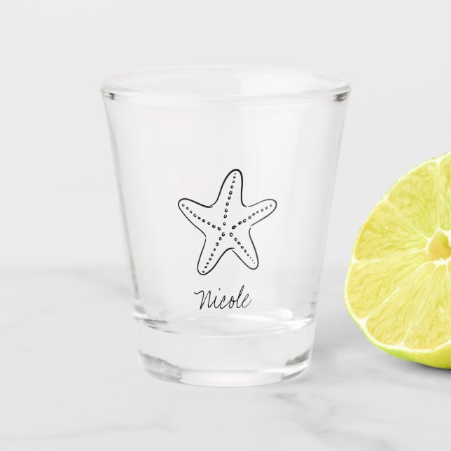 Verre A Shot Bachelorette de coquillage personnalisé (Devant)