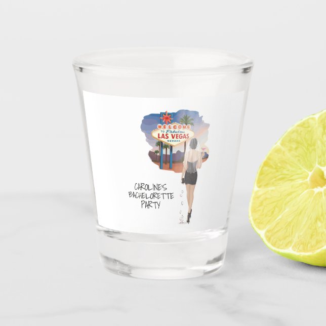 Verre A Shot Bachelorette de Las Vegas (Devant)