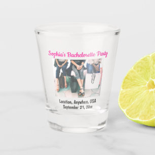 Verre A Shot Bachelorette Fête Photo Mariage Faveur