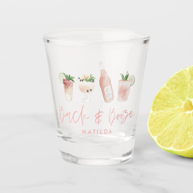 Verre A Shot bachelorette rose bach & booster week-end chic (Devant)