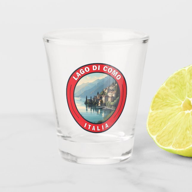 Verre A Shot Badge Lago di Como Italie (Devant)