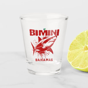 Verre A Shot Bahamas Souvenir Cadeau : Bimini Bahamas Shark Fis