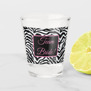 Verre A Shot Bande de zèbre noir et blanc