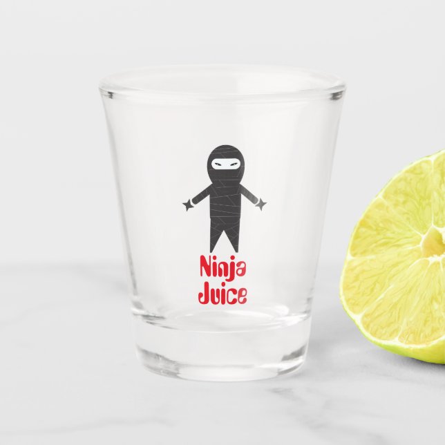 Verre A Shot Bande dessinée de jus de Ninja (Devant)