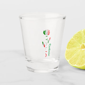 Verre A Shot Bandiera d'Italia Rosa personnalisée