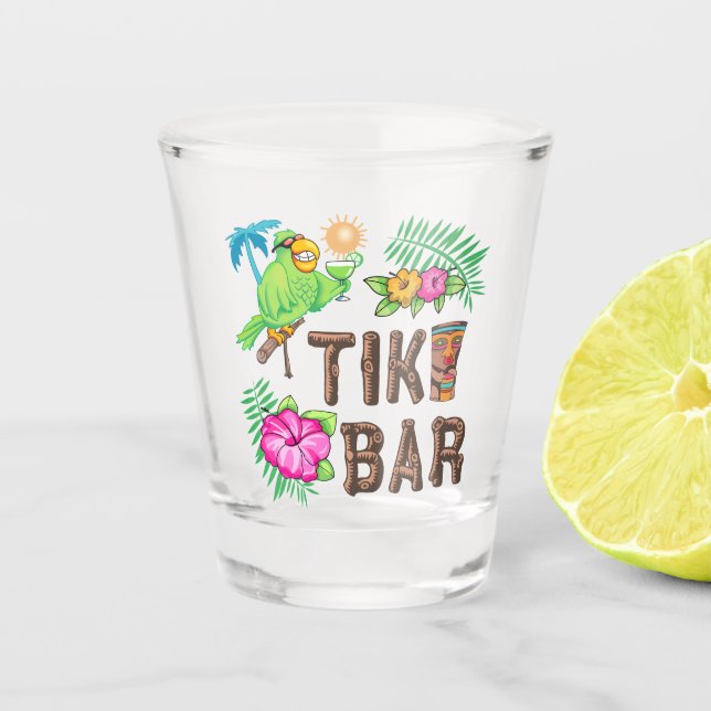 VERRE A SHOT BARRE TROPICALE TIKI (Devant)