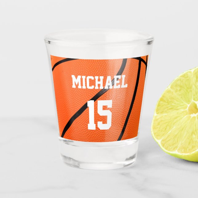 Verre A Shot Basket-ball Votre nom (Devant)
