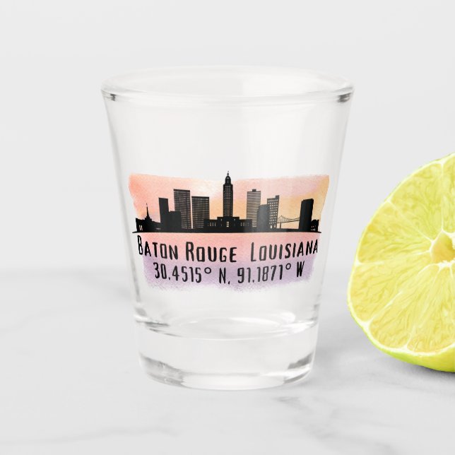 Verre A Shot Baton Rouge LA City Skyline (Devant)