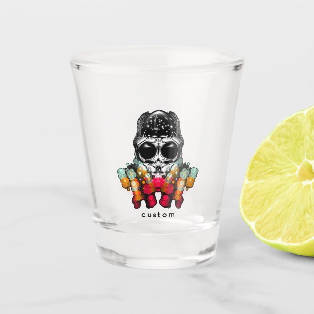 Verre A Shot Belle araignée automnale avec Casquette Dewdrop (Devant)