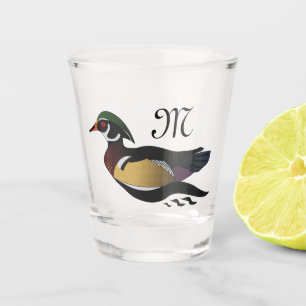 Verre A Shot Belle baignade de canard en bois