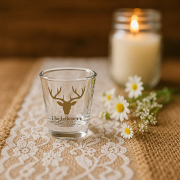 Verre A Shot Belle tête de tête rustique