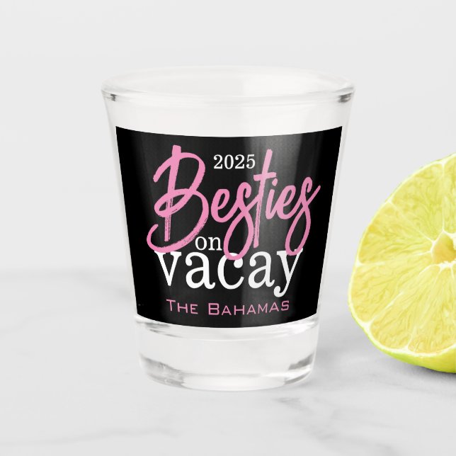 Verre A Shot Besties sur Vacay Personnalisé (Devant)