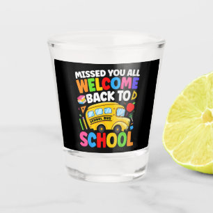 Verre A Shot Bienvenue à bord du bus scolaire pour le premier j