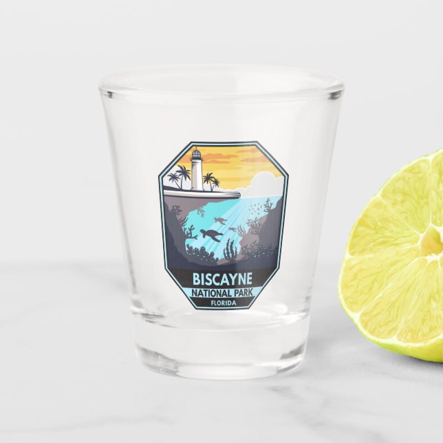 Verre A Shot Biscayne National Park Florida Emblem (Devant)