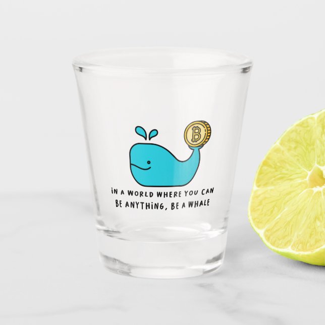 Verre A Shot Bitcoin Whale Crypto Investisseur & BTC Trading De (Devant)