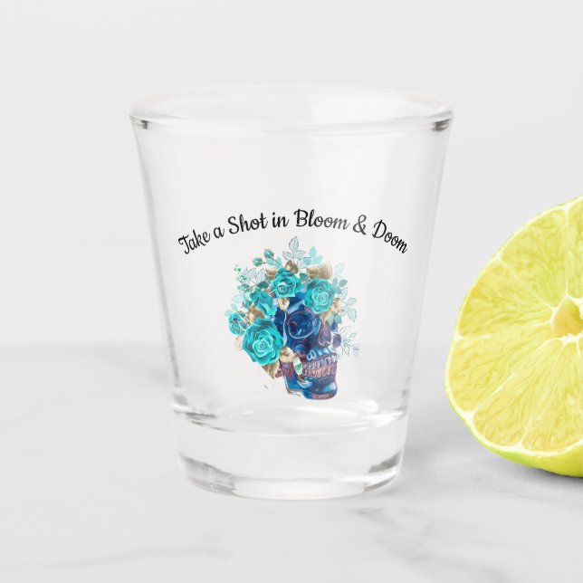 Verre A Shot Blue Bloom Requiem (Devant)
