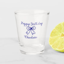 Blue bow CUTIE AJOUTER NOM BABY heureux anniversai