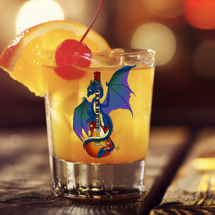 Verre A Shot Blue Dragon Sunburst Guitare Music