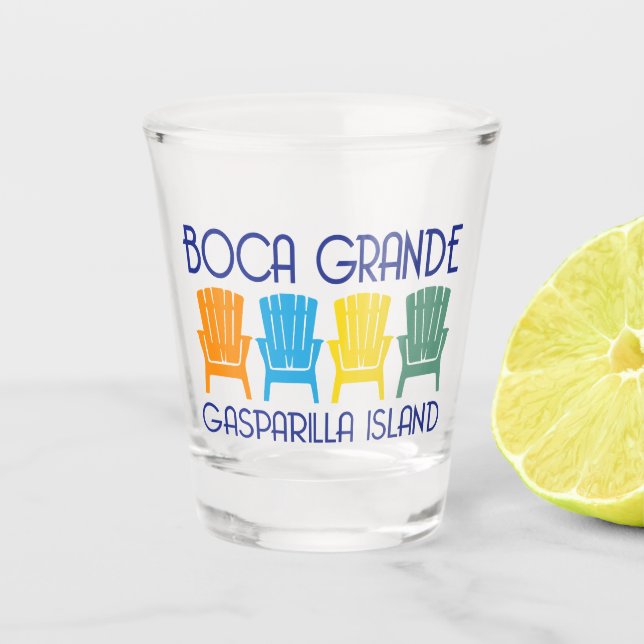 Verre A Shot Boca Grande Gasparilla Island Floride transats (Devant)