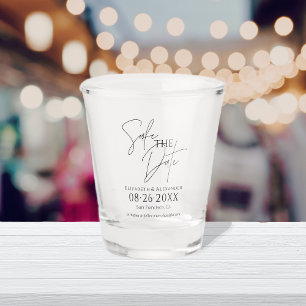Verre A Shot Boho Floral Mariage en terre cuite Enregistrer l
