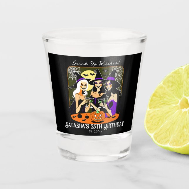 Verre A Shot Boire des sorcières adulte fête d'anniversaire d'H (Devant)