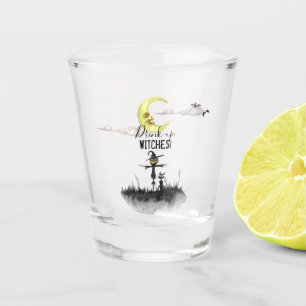 Verre A Shot Boire des sorcières Éffrayant Halloween scène aqua