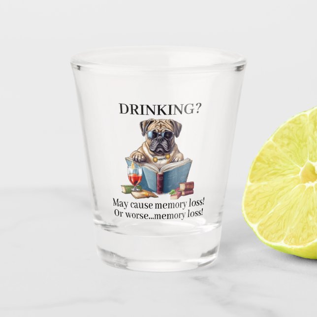 Verre A Shot Boire un Bulldog américain peut provoquer une pert (Devant)