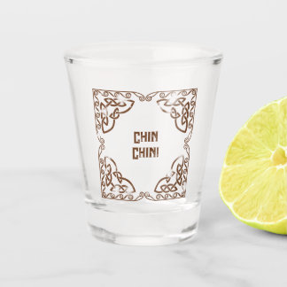 Verre A Shot Boissons Amusantes Chin Chin ! Ajoutez la bordure 