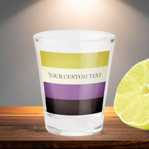 Verre A Shot Boissons de texte personnalisées à drapeau non bin