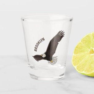 Verre A Shot Bonne illustration de dessin d'aigle à chauve-sour